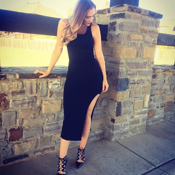 Black Sexy Tank Dress - Picture 2 of 4